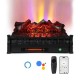 26-inch WiFi infrared quartz electric fireplace insert with realistic logs, featuring customizable flame colors and.