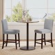 Gray counter height chairs set of 2 with padded seats and backrests, ideal for kitchen islands or bar nooks.