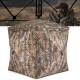270° see-through hunting blind tent with silent magnetic door, designed for stealth and spacious comfort for 2-3.