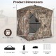 270° see-through hunting blind tent with silent magnetic door, spacious for 2-3 people, waterproof and easy to set up.