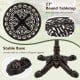 27" round cast aluminum patio bistro table with hollow top design and carved feet for a vintage touch and stable.