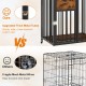 Comparison of sturdy 0.5" thick metal tubes of the dog crate versus fragile mesh wires, highlighting durability and.