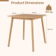Square bamboo dining table with dimensions 70 cm x 70 cm, designed for 2-4 people, featuring a sturdy frame and smooth.