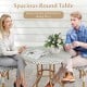 Spacious 27.5 inch outdoor bistro table with durable PE rattan and metal frame, perfect for intimate dining for two.