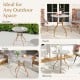 Round 27.5 inch outdoor bistro table with a retro design and sturdy metal frame, ideal for garden or balcony settings.