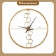 27-inch yellow wall clock with a robust metal frame and unique square design, ideal for living room or kitchen decor.