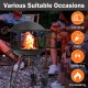 28-inch portable black fire pit on wheels with log grate, ideal for camping and outdoor gatherings.