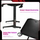 55-inch gaming desk featuring a carbon fiber textured surface and T-shaped construction for stability and durability.