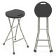 Portable 28-inch folding stool with a sturdy steel frame, non-slip foot pads, and weather-resistant HDPE material for.