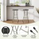 28-inch portable folding stools with sturdy steel frame, footrests, and non-slip pads, ideal for kitchen or outdoor use.