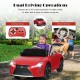 Lexus LC500 licensed kids' ride-on car in red with parental remote control and manual operation for safe driving fun.