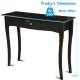 Modern multifunctional console table with curved legs and spacious top, crafted from acacia wood and MDF, perfect for.