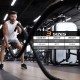 Professional 30-foot battle rope with 1.5-inch diameter, designed for strength training and aerobic endurance workouts.