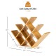 Freestanding bamboo wine rack with butterfly design, holds 8 bottles, ideal for kitchen countertop or dining table.
