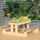 3-in-1 outdoor wooden kids picnic table with detachable sand and water boxes, perfect for backyard play and gatherings.