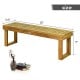 52-inch acacia wood dining bench with slatted seat, natural teak color, ideal for patio and outdoor furniture.