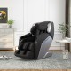 Full view of the black Therapy 08 Zero Gravity Massage Chair featuring voice control, heat therapy, and Bluetooth.