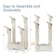 Electric shoe and boot dryer with four brackets, adjustable height, and timer for convenient drying of multiple shoes.