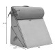 Adjustable gray wedge pillow with removable cover, designed for neck and back support during reading or lounging.