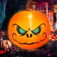 4-foot Halloween inflatable pumpkin with scary face and internal LED light, perfect for outdoor decoration.