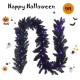 Flexible 9-foot Halloween garland with 50 purple LED lights, designed to create a mysterious festive atmosphere.