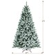 7-foot pre-lit snow flocked Christmas tree with 1116 tips and a sturdy metal stand for festive holiday decor.