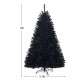 Black 6ft hinged artificial Christmas tree with 1036 branch tips, perfect for customizable holiday decor.