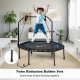 40-inch foldable fitness rebounder with resistance bands, featuring a sturdy steel structure and noise reduction rubber.