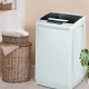 Portable 8.8 lbs washing machine with drain pump, LED display, and stainless steel tub, ideal for apartments and dorms.