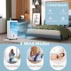 Evaporative portable air cooler fan in white with remote control, featuring 4 speeds and 3 modes for efficient cooling.