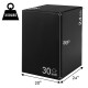 3-in-1 foam jumping box in black, adjustable heights of 20", 24", and 30", supports 350 lbs for jump training.
