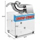 Electric snow cone machine with stainless steel construction and acrylic housing, ideal for parties and gatherings.