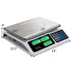 Electronic price computing scale with LCD display, 66 lbs capacity, waterproof steel top, ideal for markets and.