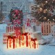 Lighted Christmas gift boxes with 60 LED lights, perfect for indoor and outdoor festive decorations.