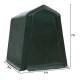 Outdoor carport shed with waterproof ripstop cover, 6 x 8 ft, featuring a sturdy steel frame and removable zippered.