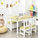 Kids wooden chair with backrest, sturdy MDF construction, designed for comfort and safety during play and study.