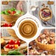 Bamboo salad bowl set featuring three sizes, ideal for serving salad, fruits, nuts, and snacks for any occasion.