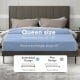 Queen size upholstered bed frame with tufted headboard, featuring solid wooden slats and under-bed storage for a tidy.