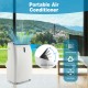 Portable 12000 BTU air conditioner with adjustable louver, 70° oscillation, and multifunctional modes for year-round.