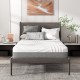 Gel memory foam mattress on adjustable bed frame, 8 inches thick, designed for comfort and breathability.