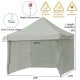 10x10 feet gray pop-up gazebo with adjustable height, durable fabric, and sidewalls for outdoor events and gatherings.