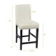 Beige kitchen chair with rubber wood legs, soft cushion, and ergonomic backrest, ideal for dining and bar use.