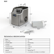Electric portable countertop ice maker in silver, producing 40 LBS of square ice daily, perfect for kitchen use.