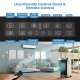 User-friendly control panel of the Portable Evaporative Air Cooler with remote control for customizable cooling options.