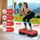 Adjustable 29-inch red aerobic stepper platform with detachable risers for versatile workouts at home or gym.