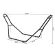 Heavy-duty steel hammock frame with adjustable chains and hooks, suitable for indoor and outdoor use.