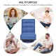 Navy 5-position folding floor gaming chair with a swivel base, ideal for comfortable sitting during gaming or.