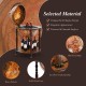 Globe wine cabinet with vintage old world map design, solid wood legs, and wheels for easy movement, perfect for.