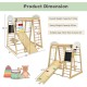 Wooden 8-in-1 indoor playground climbing gym with slide, suitable for children over 3 years, supports up to 110 lbs.