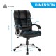 Big and tall adjustable high back leather executive chair with ergonomic design, 350lbs capacity, and height adjustment.